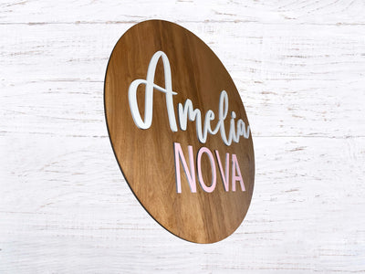 Wooden Bedroom and Nursery Name Sign